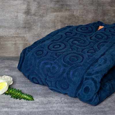 حوله پالتویی (حوله تن پوش) طرح حلقه ای ابریشم